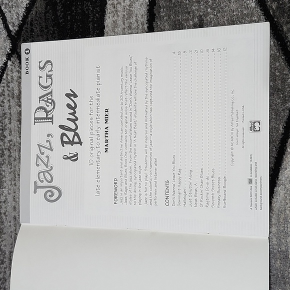 JAZZ,RAGS & BLUES 10 ORIGINAL PIECES  LATE ELEMENTARY-EARLY INTERMEDIATE PIANIST - Picture 4 of 10